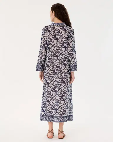 Emporio Sirenuse Giada Caftan in Lotus Flower Print | Thumbnail 4 Emporio Sirenuse Giada Caftan in Lotus Flower Print | Thumbnail 4