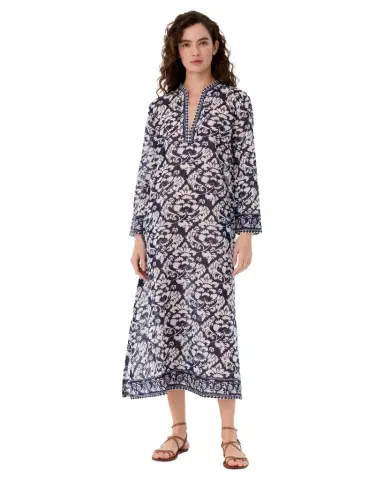 Emporio Sirenuse Giada Caftan in Lotus Flower Print | Thumbnail 1 Emporio Sirenuse Giada Caftan in Lotus Flower Print | Thumbnail 1