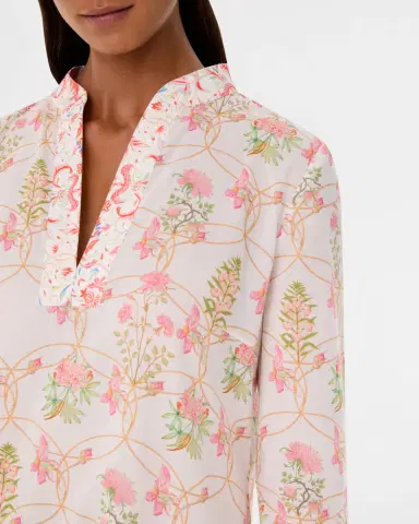 Emporio Sirenuse Giada Caftan in Rose Garden Print | Thumbnail 2