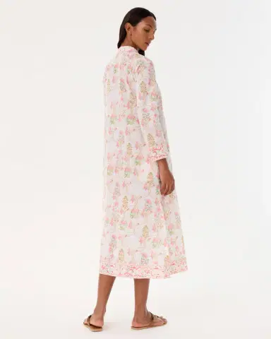 Emporio Sirenuse Giada Caftan in Rose Garden Print | Thumbnail 4