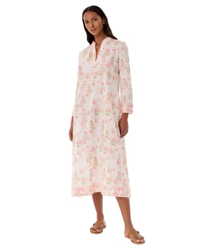 Giada Caftan in Rose Garden Print