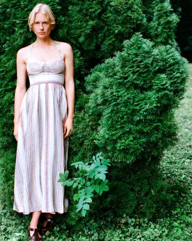 Emporio Sirenuse Johanna Dress in Ping Pong Stripes | Thumbnail 5