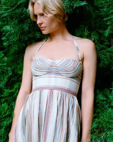 Emporio Sirenuse Johanna Dress in Ping Pong Stripes | Thumbnail 6