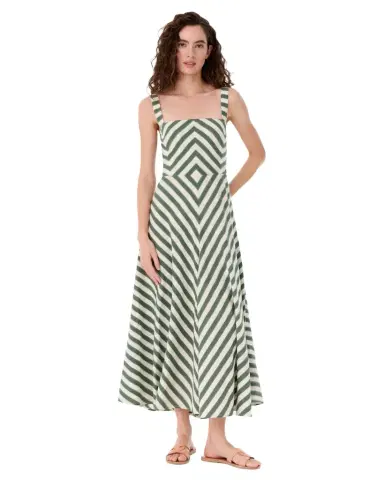 Emporio Sirenuse Margherita Dress in Ikat Stripes | Thumbnail 1 Emporio Sirenuse Margherita Dress in Ikat Stripes | Thumbnail 1