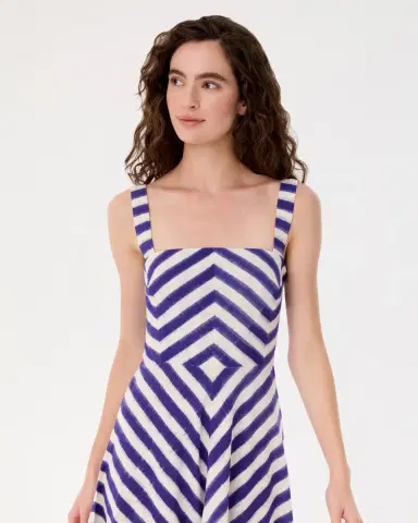 Emporio Sirenuse Margherita Dress in Ikat Stripes | Thumbnail 4 Emporio Sirenuse Margherita Dress in Ikat Stripes | Thumbnail 4