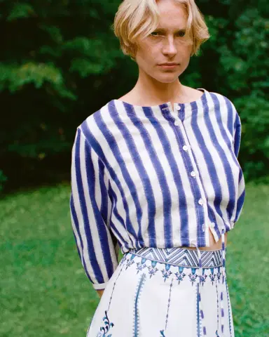 Emporio Sirenuse New Jinny Top in Ikat Stripes | Thumbnail 10