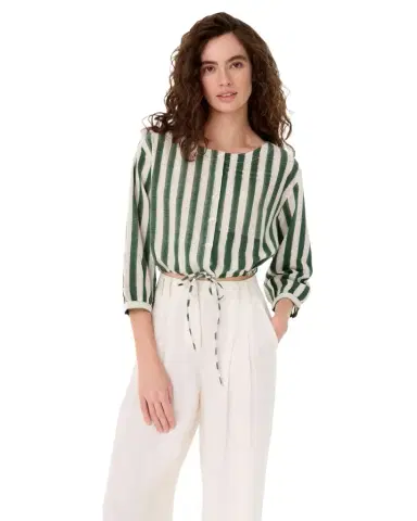 Emporio Sirenuse New Jinny Top in Ikat Stripes | Thumbnail 1