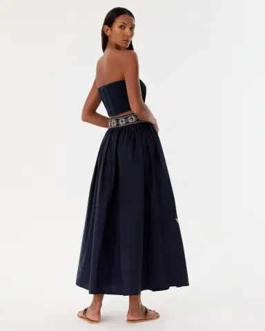 Emporio Sirenuse Ombretta Skirt with Iris Embroidery | Thumbnail 11 Emporio Sirenuse Ombretta Skirt with Iris Embroidery | Thumbnail 11