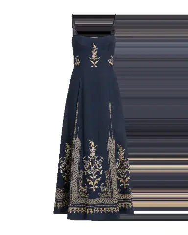 Emporio Sirenuse Valya Dress with Iris Embroidery | Thumbnail 7 Emporio Sirenuse Valya Dress with Iris Embroidery | Thumbnail 7