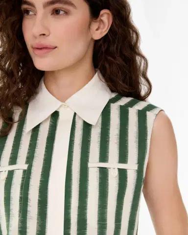 Emporio Sirenuse Ylenia Top in Ikat Stripes | Thumbnail 2 Emporio Sirenuse Ylenia Top in Ikat Stripes | Thumbnail 2