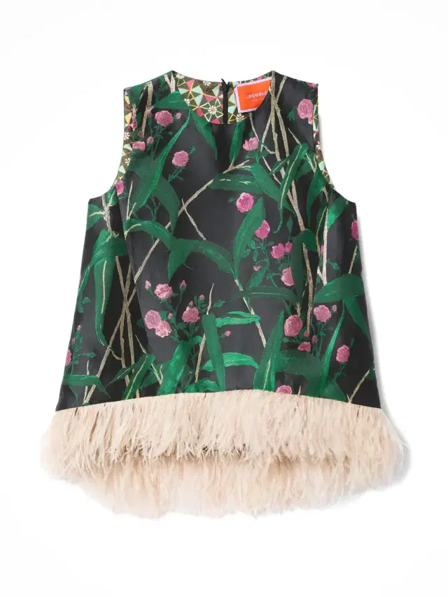 La Scala Top with Feathers