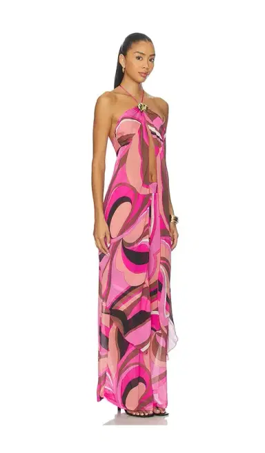Cin Cin Coral Lobster Drape Top | Thumbnail 2