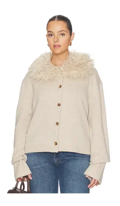 L'Academie Allegria Faux Fur Cardigan | Thumbnail 2