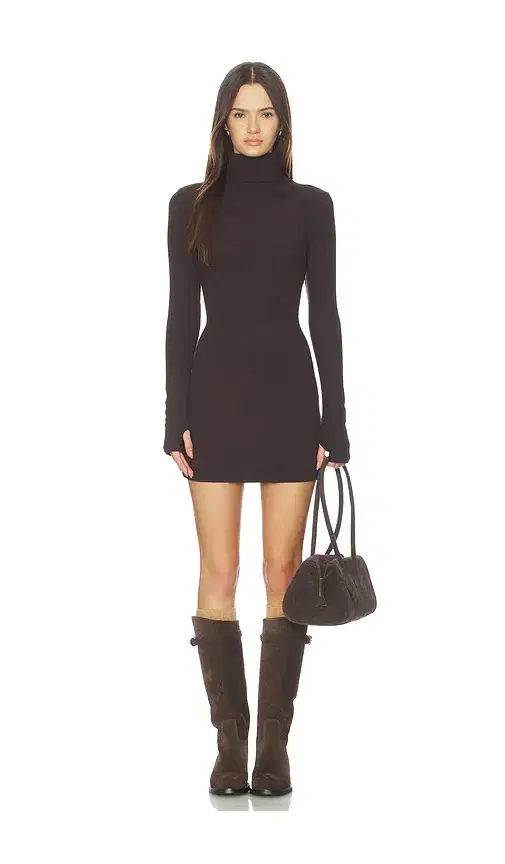 Knit Turtleneck Tunic Dress