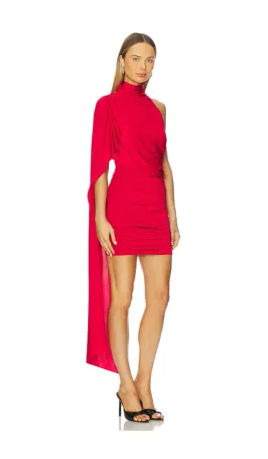 The Andamane Waverly Mini Cape-effect Mini Dress | Thumbnail 2 The Andamane Waverly Mini Cape-effect Mini Dress | Thumbnail 2