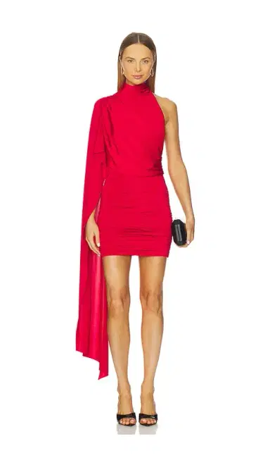 The Andamane Waverly Mini Cape-effect Mini Dress | Thumbnail 1 The Andamane Waverly Mini Cape-effect Mini Dress | Thumbnail 1