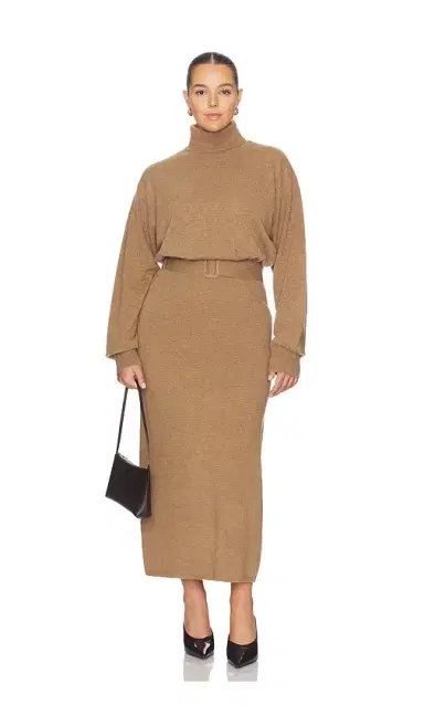 L'Academie Leslia Belted Midi Dress | Thumbnail 2 L'Academie Leslia Belted Midi Dress | Thumbnail 2