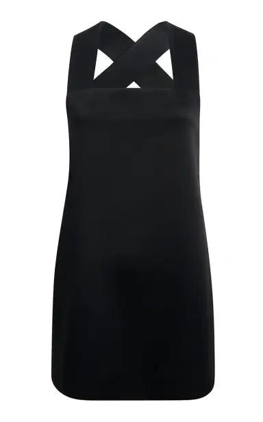 Khaite Mella Cross-Back Crepe-Satin Mini Dress | Thumbnail 2