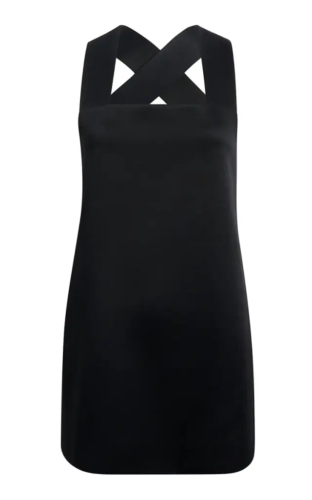 Khaite Mella Cross-Back Crepe-Satin Mini Dress