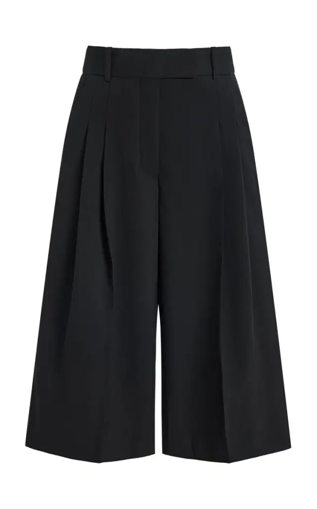 By Malene Birger Cymbaria Pleated Mid-Rise Knee-Length Shorts