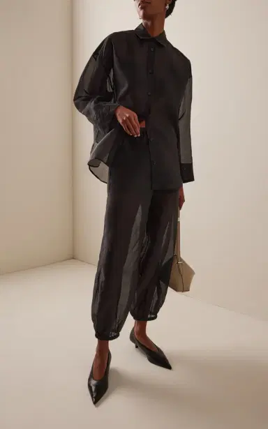 By Malene Birger Lumas Cotton-Blend Balloon Pants | Thumbnail 3