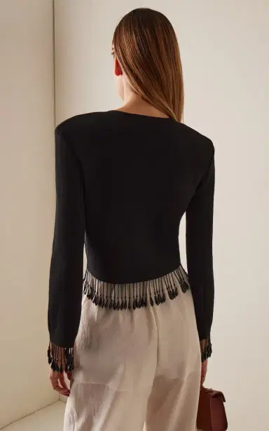 By Malene Birger Shelly Beaded Knit Jacket | Thumbnail 4 By Malene Birger Shelly Beaded Knit Jacket | Thumbnail 4