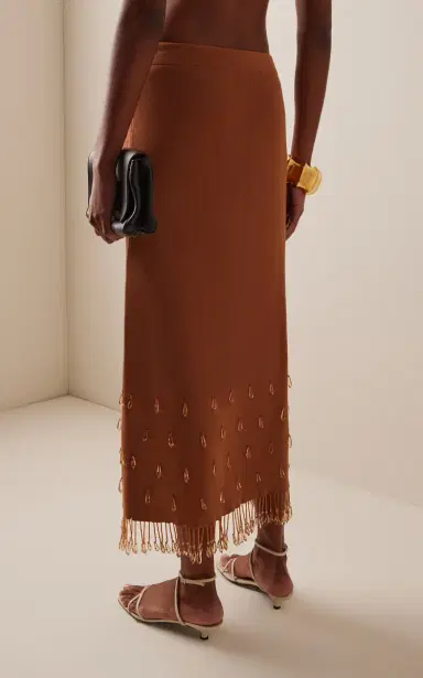 By Malene Birger Estilla Bead-Embellished Midi Skirt | Thumbnail 4 By Malene Birger Estilla Bead-Embellished Midi Skirt | Thumbnail 4
