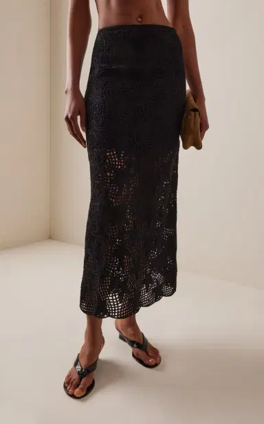 By Malene Birger Roz Cotton Crochet Midi Skirt | Thumbnail 3 By Malene Birger Roz Cotton Crochet Midi Skirt | Thumbnail 3