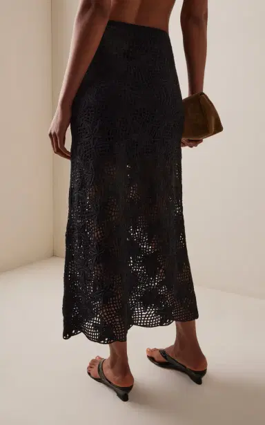 By Malene Birger Roz Cotton Crochet Midi Skirt | Thumbnail 4 By Malene Birger Roz Cotton Crochet Midi Skirt | Thumbnail 4