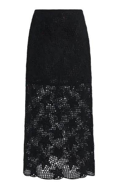By Malene Birger Roz Cotton Crochet Midi Skirt | Thumbnail 1 By Malene Birger Roz Cotton Crochet Midi Skirt | Thumbnail 1