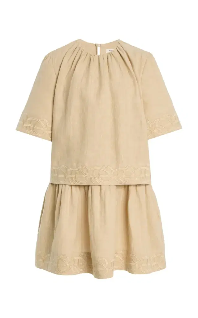 By Malene Birger Jania Tiered Linen Mini Dress