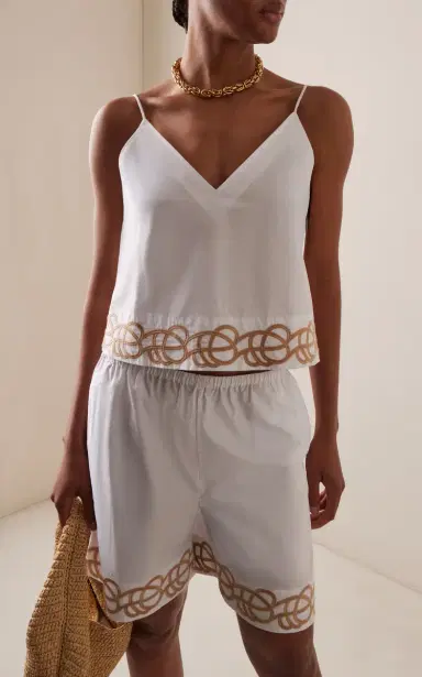 By Malene Birger Jennie Embroidered Cotton Vest | Thumbnail 2