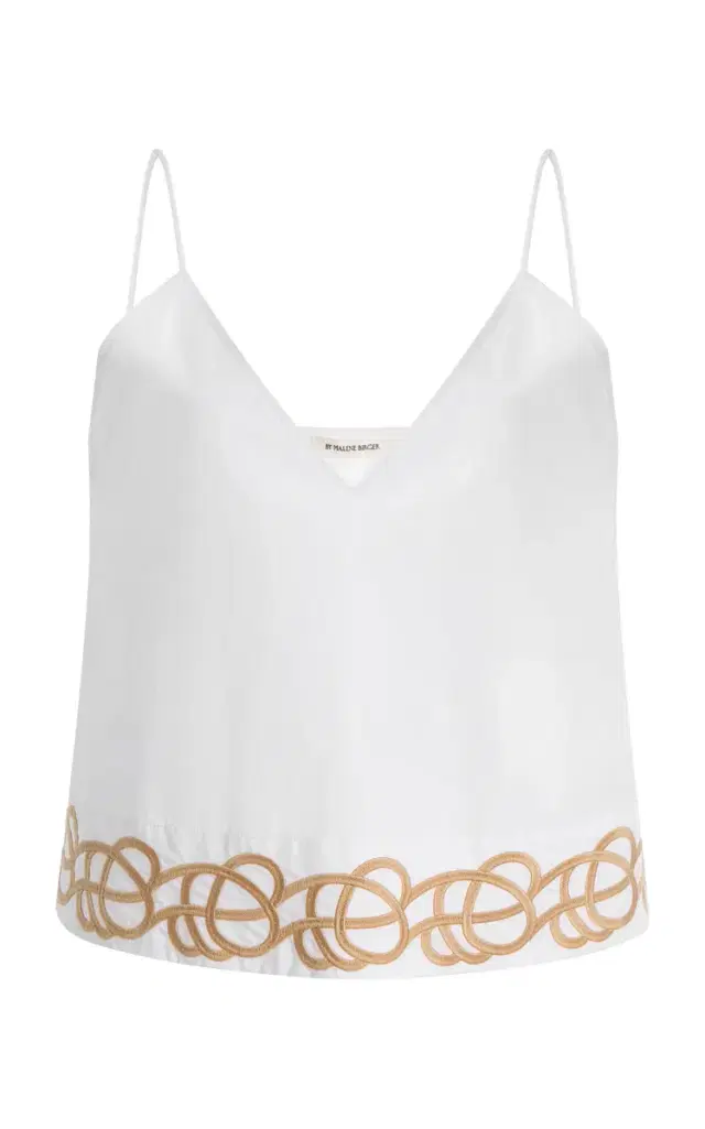 Jennie Embroidered Cotton Vest