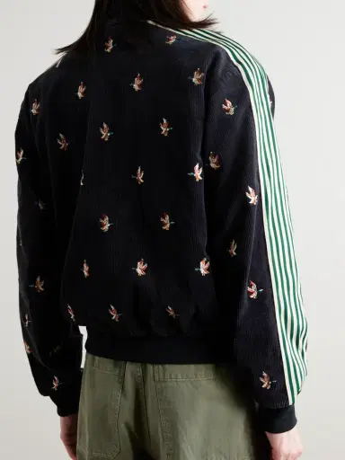 KAPITAL Striped Webbing-Trimmed Embroidered Cotton-Blend Corduroy Track Jacket - Men | Thumbnail 3