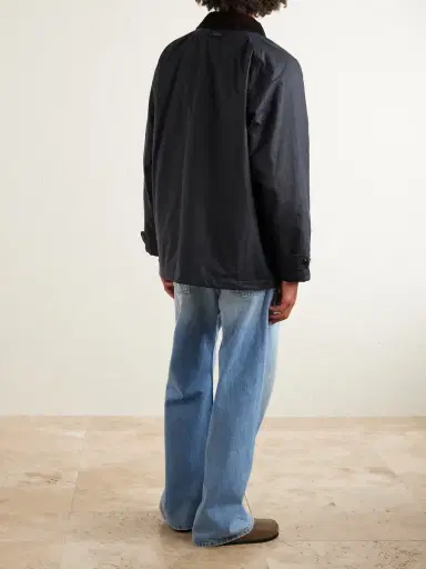 Drake's Padded Corduroy-Trimmed Waxed-Cotton Jacket - Men | Thumbnail 4 Drake's Padded Corduroy-Trimmed Waxed-Cotton Jacket - Men | Thumbnail 4