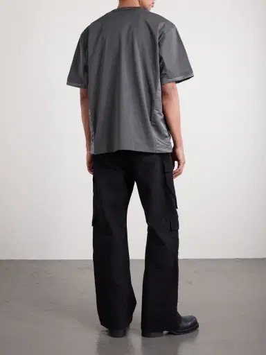 Sacai Appliquéd Shell-Trimmed Cotton-Jersey T-Shirt - Men | Thumbnail 4 Sacai Appliquéd Shell-Trimmed Cotton-Jersey T-Shirt - Men | Thumbnail 4