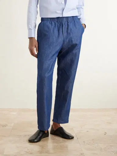 Barena Tapered Linen and Cotton-Blend Trousers - Men | Thumbnail 3
