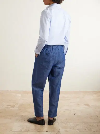 Barena Tapered Linen and Cotton-Blend Trousers - Men | Thumbnail 4