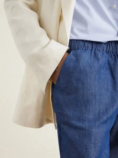 Barena Tapered Linen and Cotton-Blend Trousers - Men | Thumbnail 5