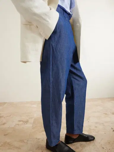 Barena Tapered Linen and Cotton-Blend Trousers - Men | Thumbnail 6