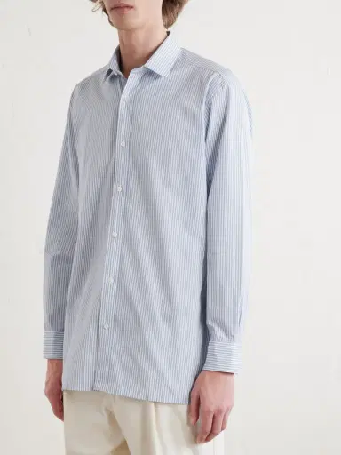 Charvet Striped Cotton-Poplin Shirt - Men | Thumbnail 2 Charvet Striped Cotton-Poplin Shirt - Men | Thumbnail 2