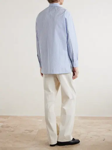 Charvet Striped Cotton-Poplin Shirt - Men | Thumbnail 4 Charvet Striped Cotton-Poplin Shirt - Men | Thumbnail 4