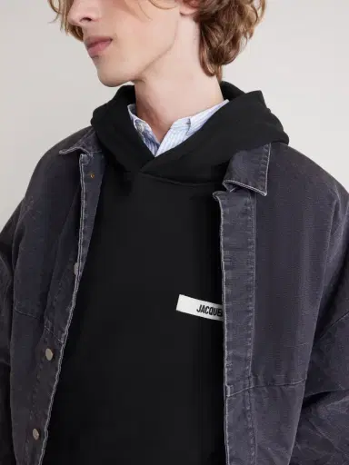 Jacquemus Logo-Appliquéd Cotton-Jersey Hoodie - Men | Thumbnail 5 Jacquemus Logo-Appliquéd Cotton-Jersey Hoodie - Men | Thumbnail 5