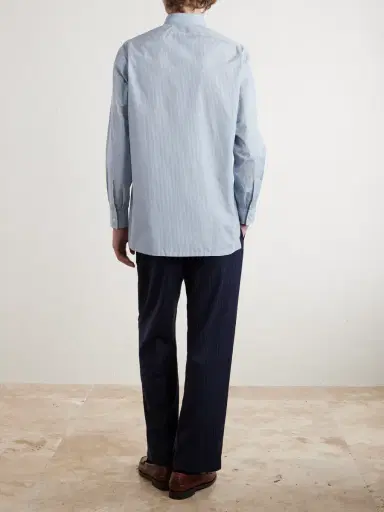 Charvet Striped Cotton-Poplin Shirt - Men | Thumbnail 4