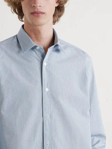 Charvet Striped Cotton-Poplin Shirt - Men | Thumbnail 5