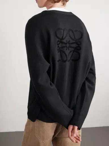 Loewe Anagram-Jacquard Wool-Blend Cardigan - Men | Thumbnail 4 Loewe Anagram-Jacquard Wool-Blend Cardigan - Men | Thumbnail 4