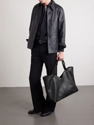 Saint Laurent Marais Leather Tote Bag - Men | Thumbnail 2 Saint Laurent Marais Leather Tote Bag - Men | Thumbnail 2