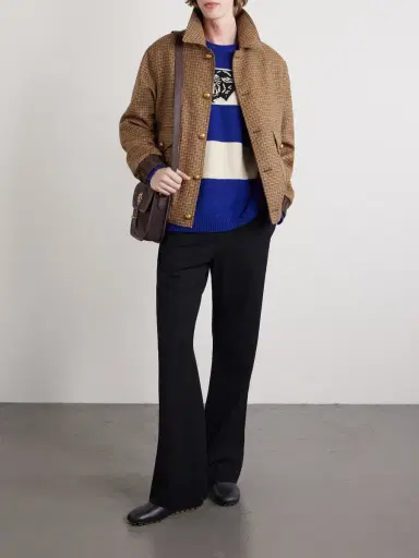 Valentino Garavani Padded Houndstooth Virgin Wool Bomber Jacket - Men | Thumbnail 2 Valentino Garavani Padded Houndstooth Virgin Wool Bomber Jacket - Men | Thumbnail 2