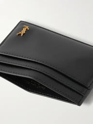 Saint Laurent Logo-Embellished Leather Cardholder - Men | Thumbnail 4