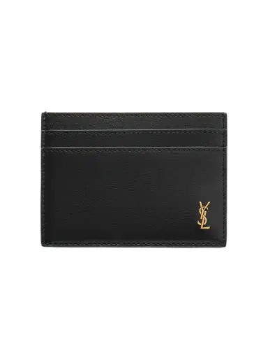 Saint Laurent Logo-Embellished Leather Cardholder - Men | Thumbnail 1
